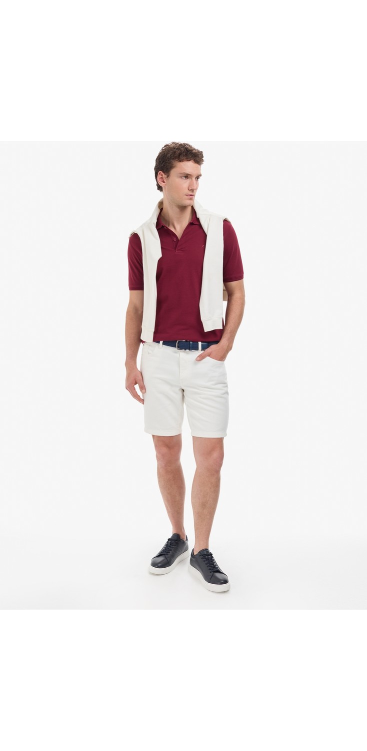Pierre Cardin Erkek Koyu Mavi Regular Fit %100 Pamuk Kıvrılmaz Düğmeli Polo Yaka Basic Tişört 50325312-VR032 görsel 4