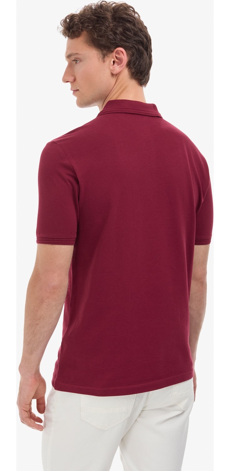 Pierre Cardin Erkek Koyu Mavi Regular Fit %100 Pamuk Kıvrılmaz Düğmeli Polo Yaka Basic Tişört 50325312-VR032 görsel 5