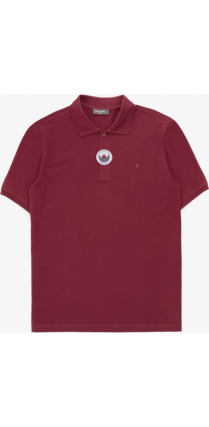 Pierre Cardin Erkek Koyu Mavi Regular Fit %100 Pamuk Kıvrılmaz Düğmeli Polo Yaka Basic Tişört 50325312-VR032 görsel 6