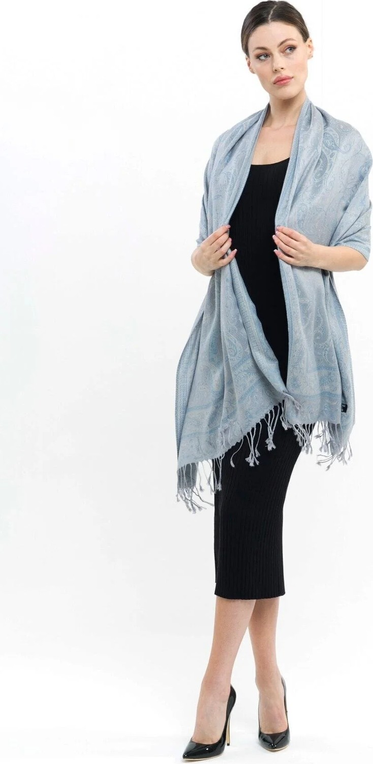 Pashmina Kaşmir Şal | Duman | %100 Kaşmir Yünü | 70X180 cm | 4 Mevsim görsel 2