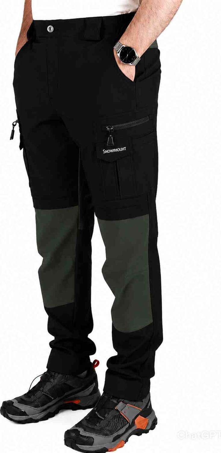 Snowmount Erkek Outdoor Mevsimlik Trekking Pantolonu Likralı Su Itici Taktik Kargo Cep