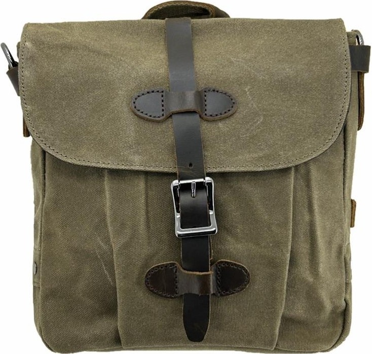 Ççs 31487 Mumlanmış Kanvas Retro Omuz Çantası Haki