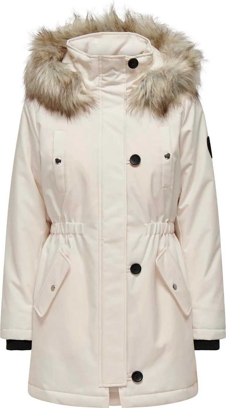 Only Kadın Kapüşonlu Ekru Parka Mont - 15304625 görsel 5