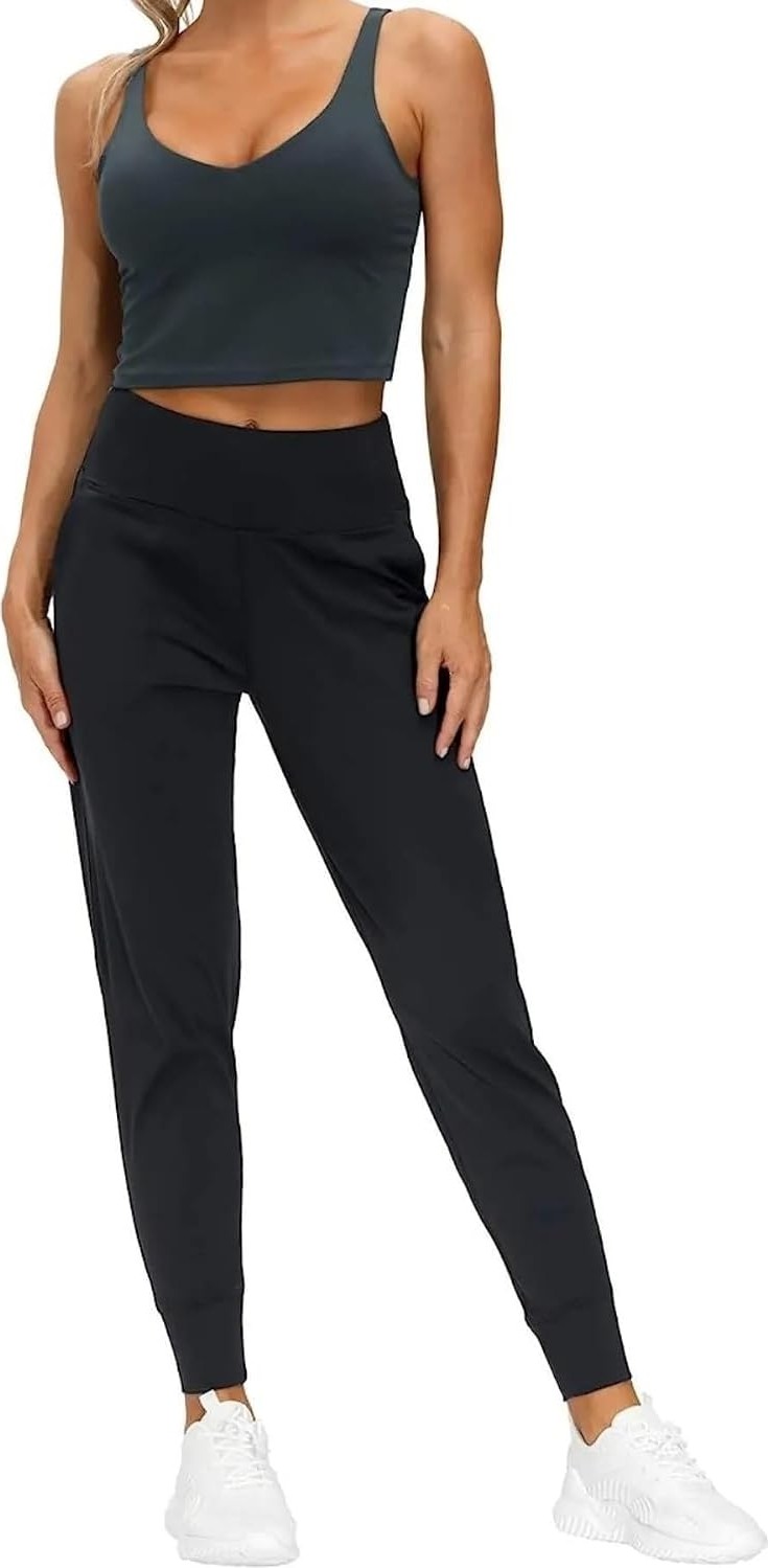 Storekadın Yüksek Bel Yoga Koşu Egzersiz Joggers Hafif Eşofman Altı görsel 3