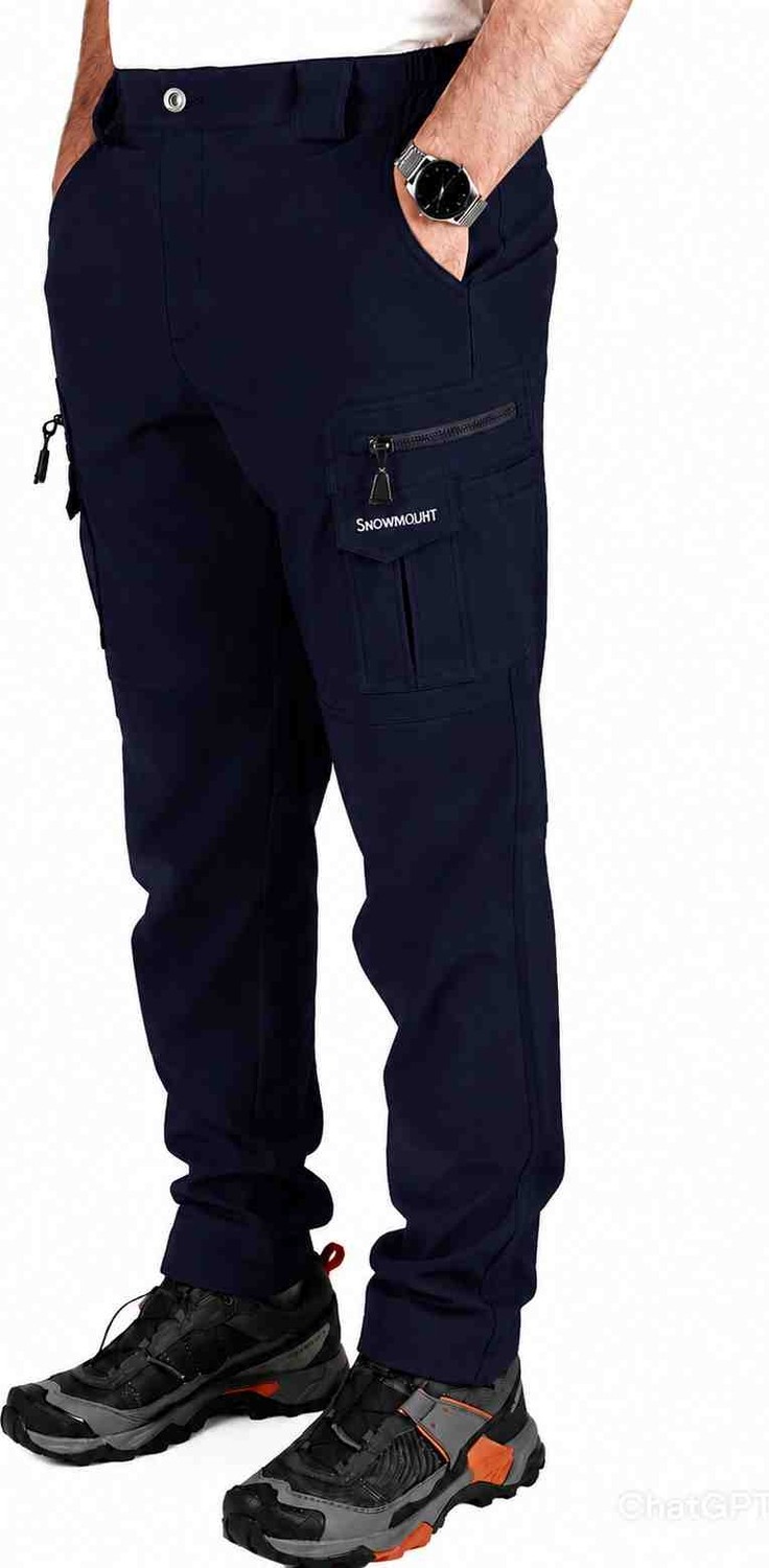 Snowmount Erkek Outdoor Mevsimlik Trekking Pantolonu Likralı Su Itici Taktik Kargo Cep görsel 6
