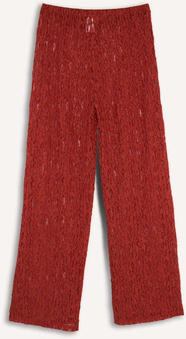 DeFacto Regular Fit Elastik Bel Tül Turuncu Plaj Pantolonu H3066AX26SP görsel 6
