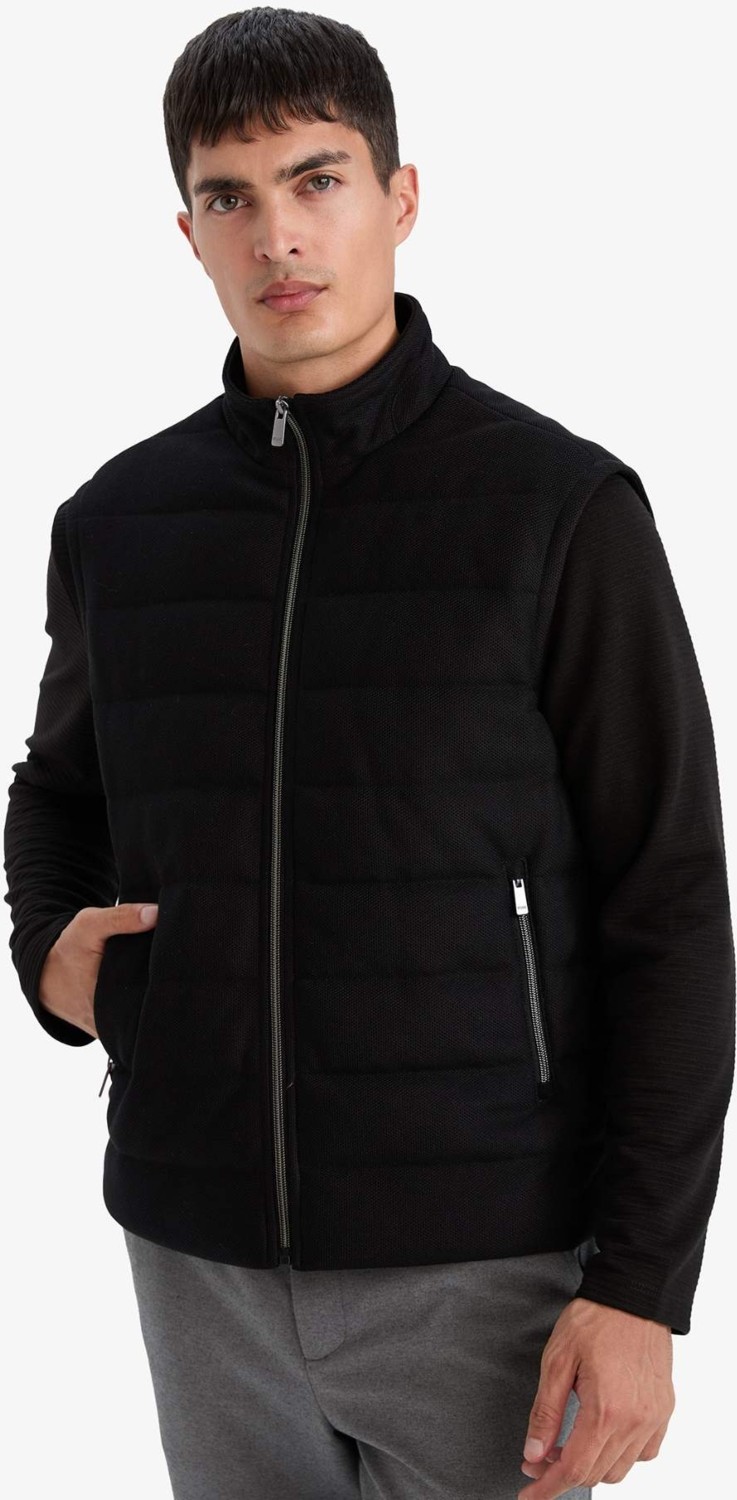 DeFacto Slim Fit Dik Yaka Astarlı Fermuarlı Cepli Mevsimlik Yelek D7536AX26SP görsel 4