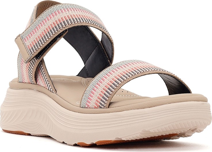 Derimod Kadın Bej Bantlı Kalın Tabanlı Kumaş Comfort Sandalet 26SFE46396F görsel 7