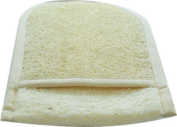 TeknoKapsül Doğal Kabak Lifli Banyo Duş Eldiveni Kese 15X25 cm