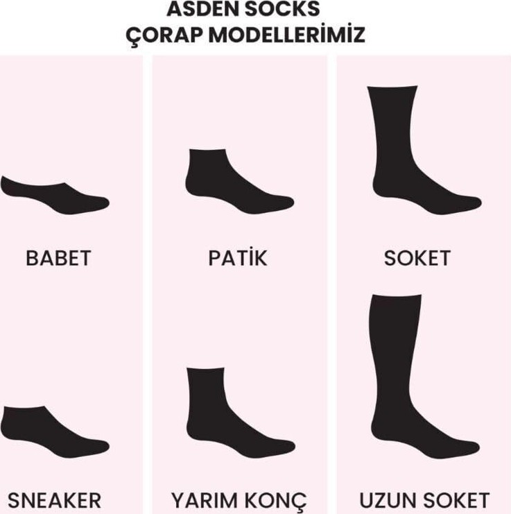 Die Grup Bambu Kadın Patik Çorap Siyah Premium Kutulu 6'lı, Yıkamalı, Burun Dikişsiz görsel 4