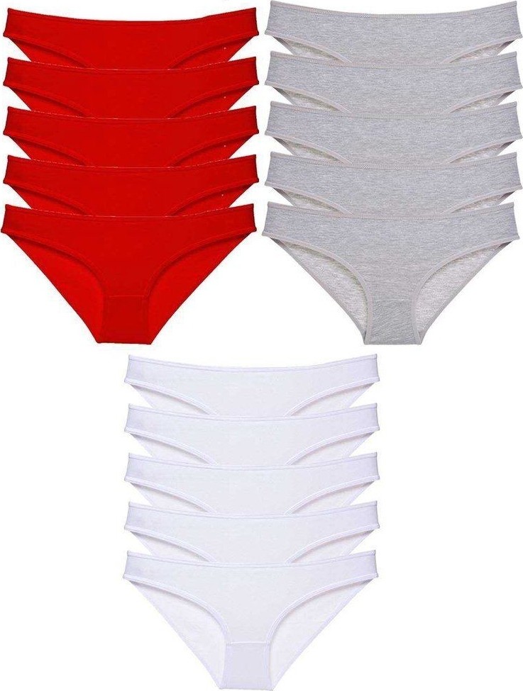 Kuzgun Ticaret 15 Adet Süper Eko Set Likralı Kadın Slip Külot 515