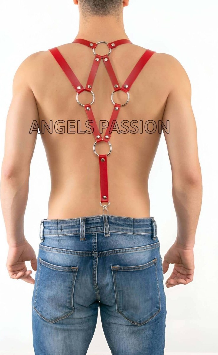 Ava Style Deri Erkek Pantolon Askısı, Deri Erkek Harness - BRFM10 Ava görsel 6