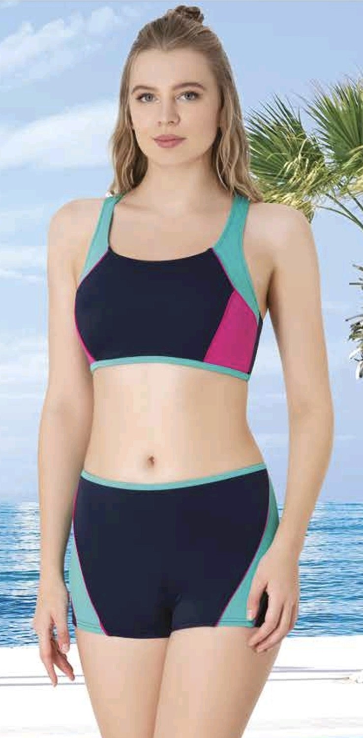 SUNSURF Şortlu Yüzücü Bikini Lacivert görsel 2