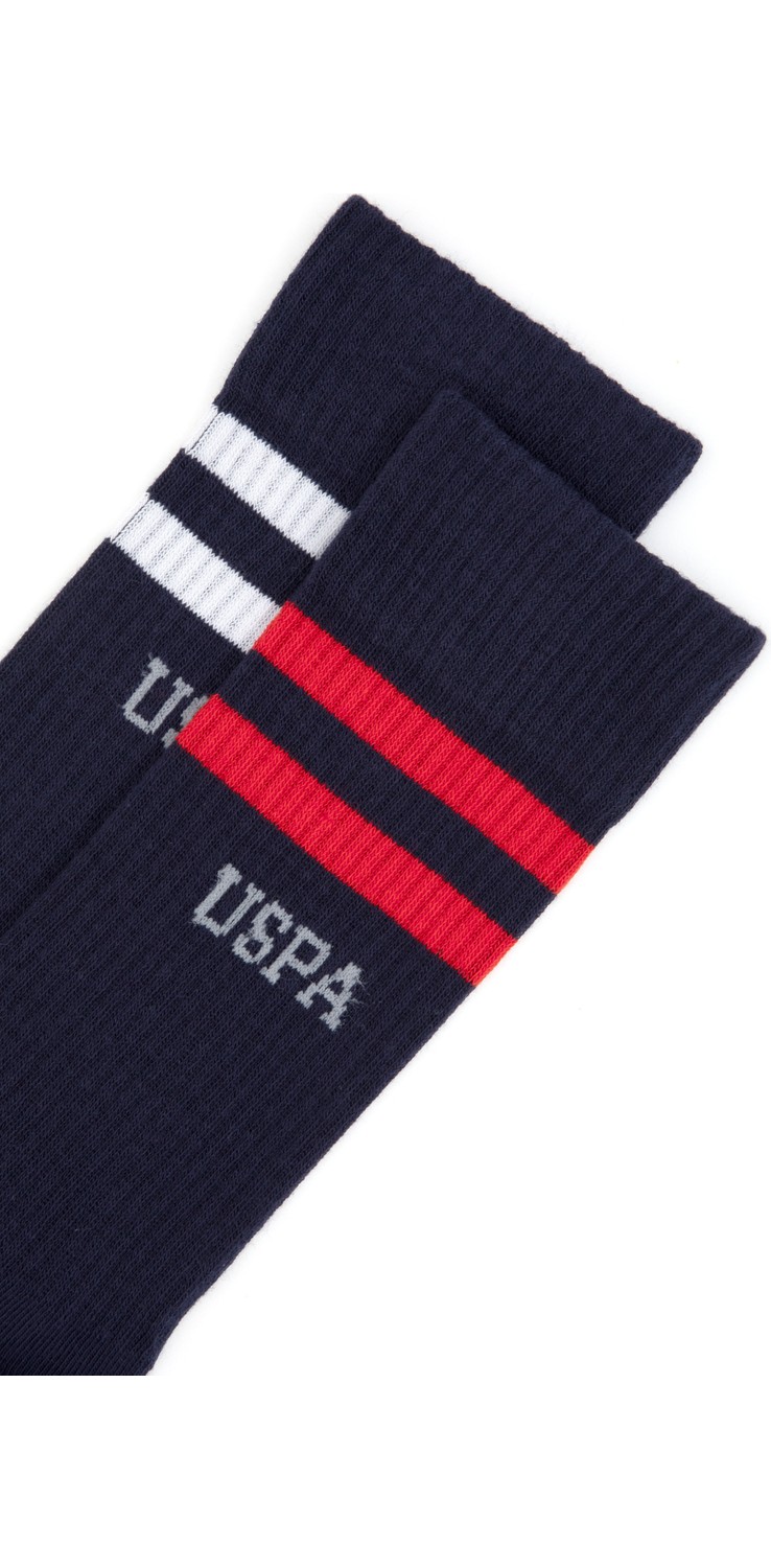 U.S. Polo Assn. Erkek Siyah 2'li Tenis Çorabı 50317940-VR046 görsel 2