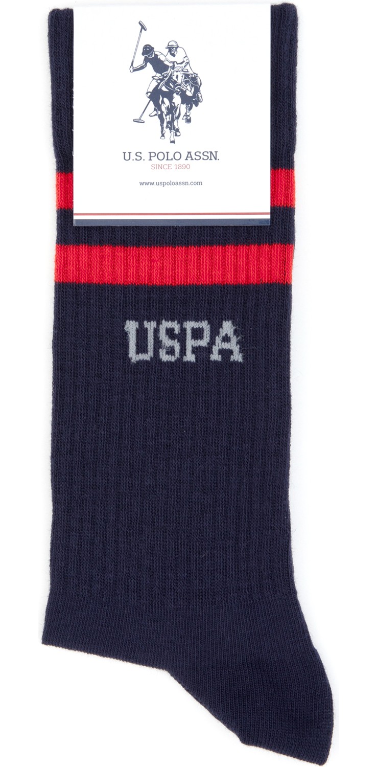 U.S. Polo Assn. Erkek Siyah 2'li Tenis Çorabı 50317940-VR046 görsel 4