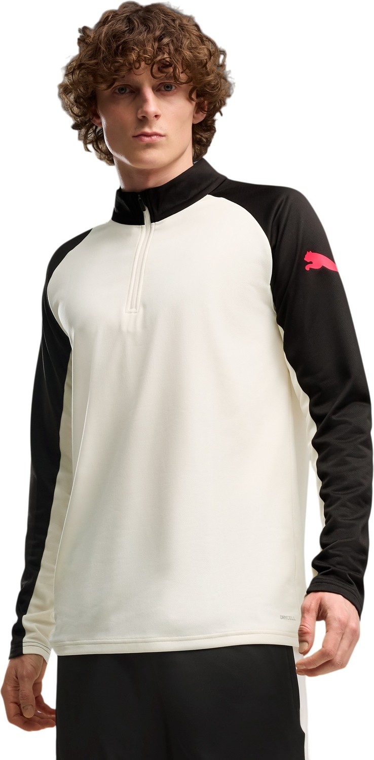 Puma Individualliga 1/4 Zip Top Bej Erkek Eşofman Üstü