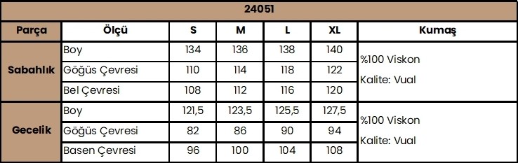 TKÇ Çiçek ve Yaprak Desenli Dantelli ve Dekolteli Sabahlık Seti - KLBN29118 görsel 3