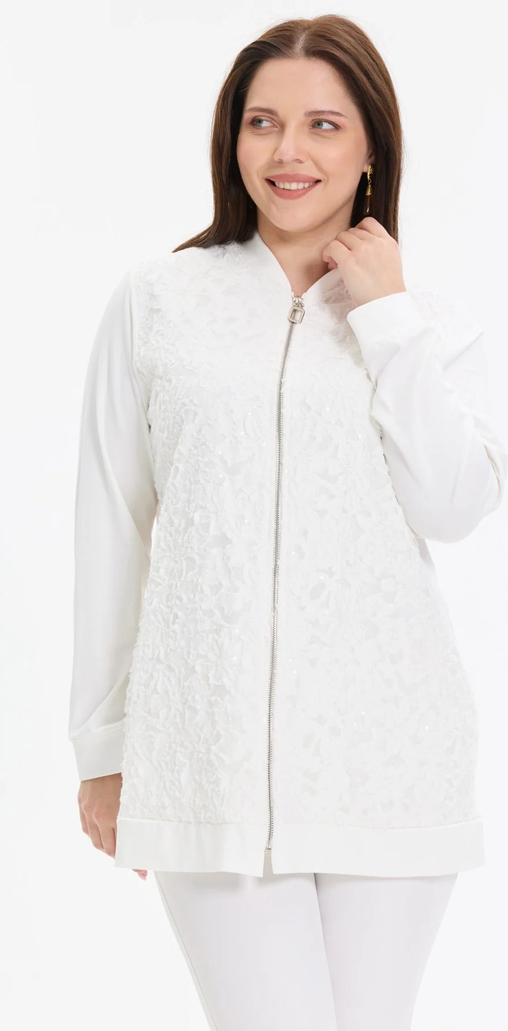 Kado Moda Kado Online Inci Kumaş Güpürlü Kadın Hırka