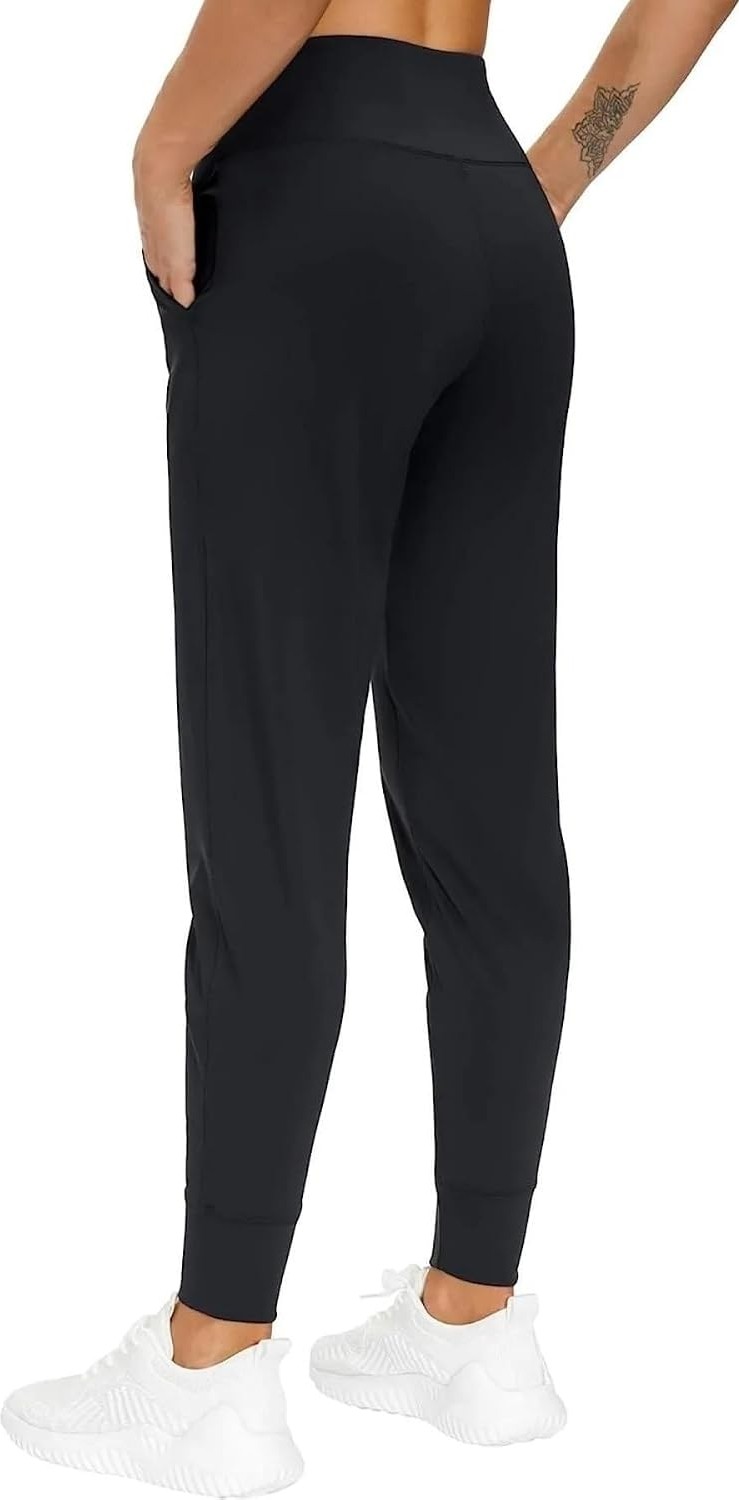 Storekadın Yüksek Bel Yoga Koşu Egzersiz Joggers Hafif Eşofman Altı görsel 4