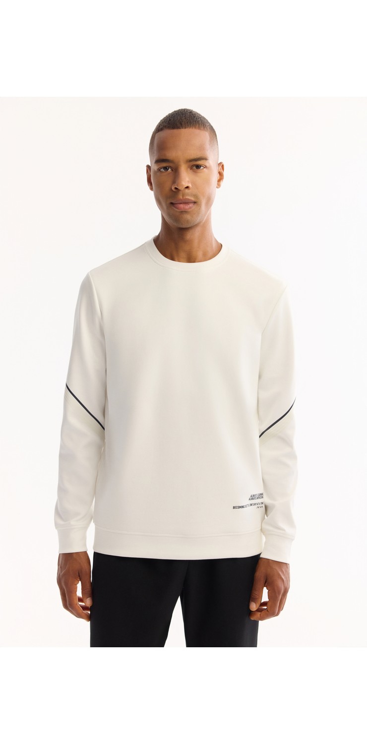 AVVA Erkek Siyah Bisiklet Yaka Pamuklu Bi-Stretch Baskılı Regular Fit Sweatshirt A52Y1258 görsel 8