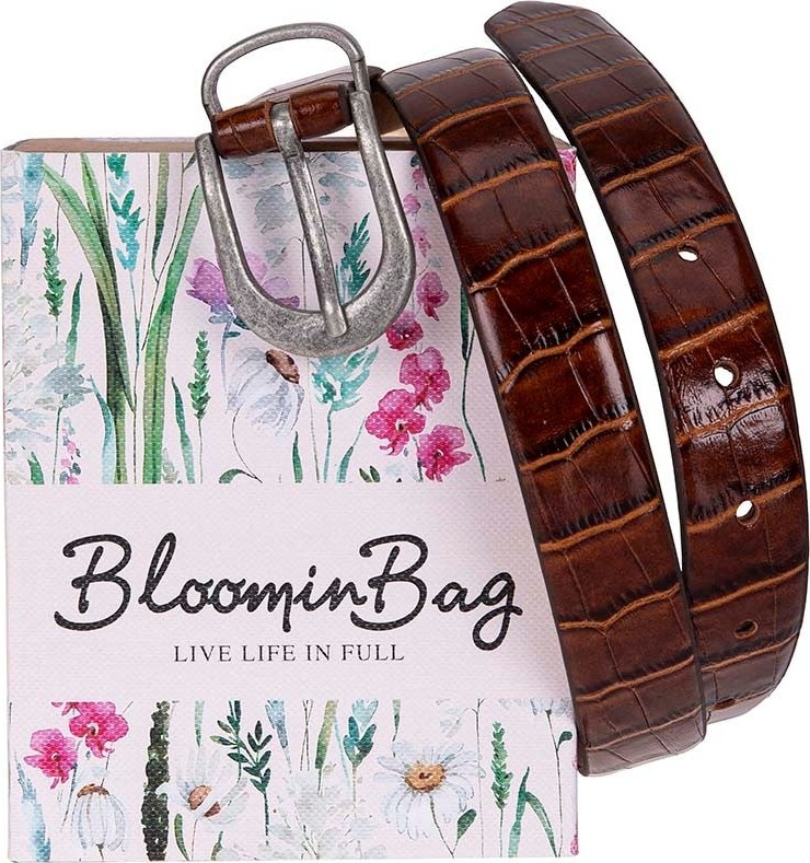 BloominBag Bloom In Still Kadın Hakiki Deri Kemer - Camel Croco görsel 7
