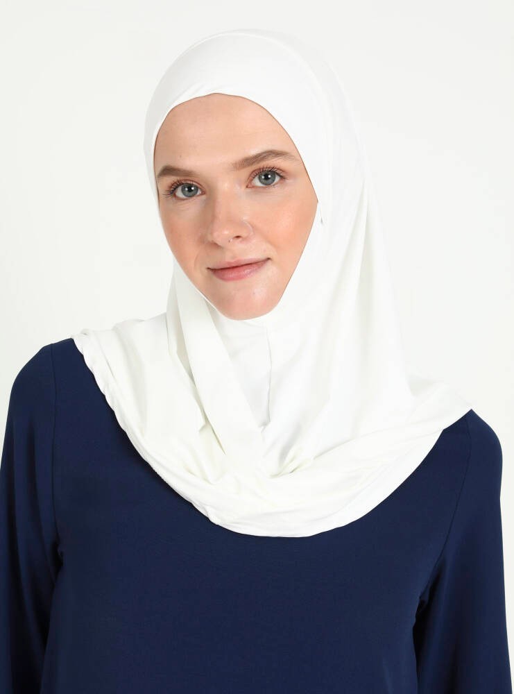 Ecardin Bone Çeneli Spor Mikro Scarfs Hijab görsel 5