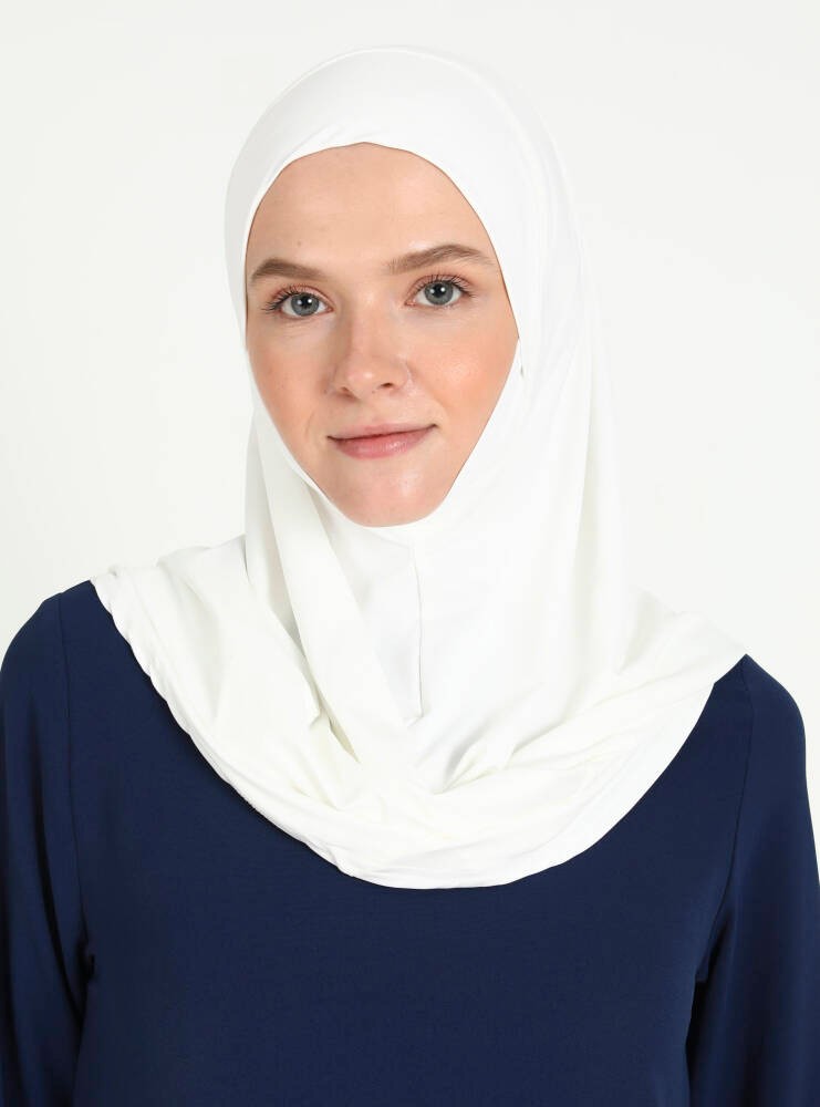 Ecardin Bone Çeneli Spor Mikro Scarfs Hijab görsel 6