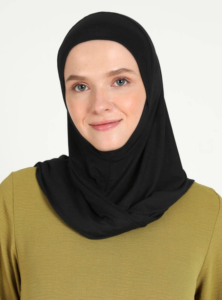 Ecardin Bone Çeneli Rahat Viskon Scarfs Hjab