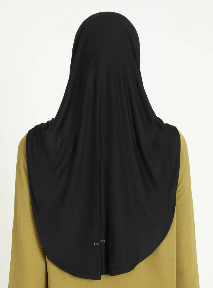 Ecardin Bone Çeneli Rahat Viskon Scarfs Hjab görsel 3