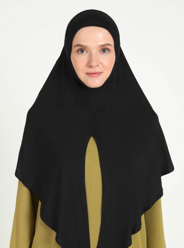 Ecardin Bone Çeneli Rahat Viskon Scarfs Hjab görsel 4