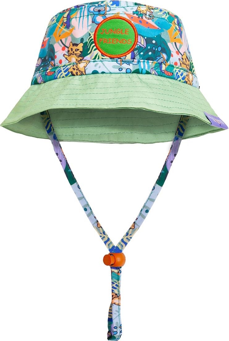 1001 Milk&moo Jungle Friends Ayarlanabilir Bebek Yazlık Şapkası 0-18 Ay