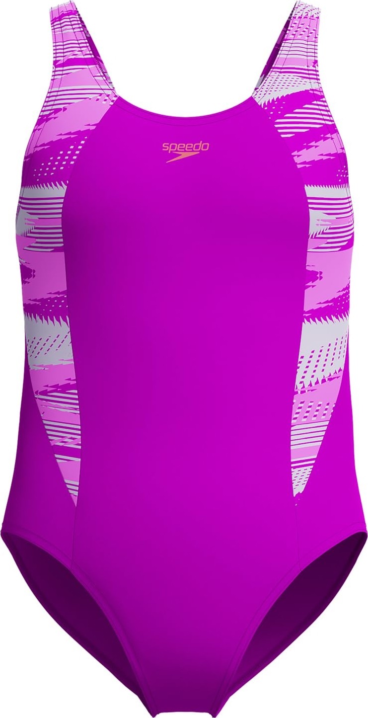 Die Grup Speedo Hyperboom Splice Muscleback Kız Çocuk Yüzücü Mayosu, 13-14 Yaş, 8-00372918627, Pembe, Kız Çocuk
