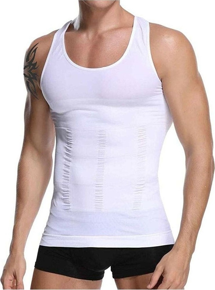 FitQueen Erkek Göbek Toparlayıcı Korse Atlet, Ince Gösteren Dikişsiz Şekillendirici Atlet görsel 4