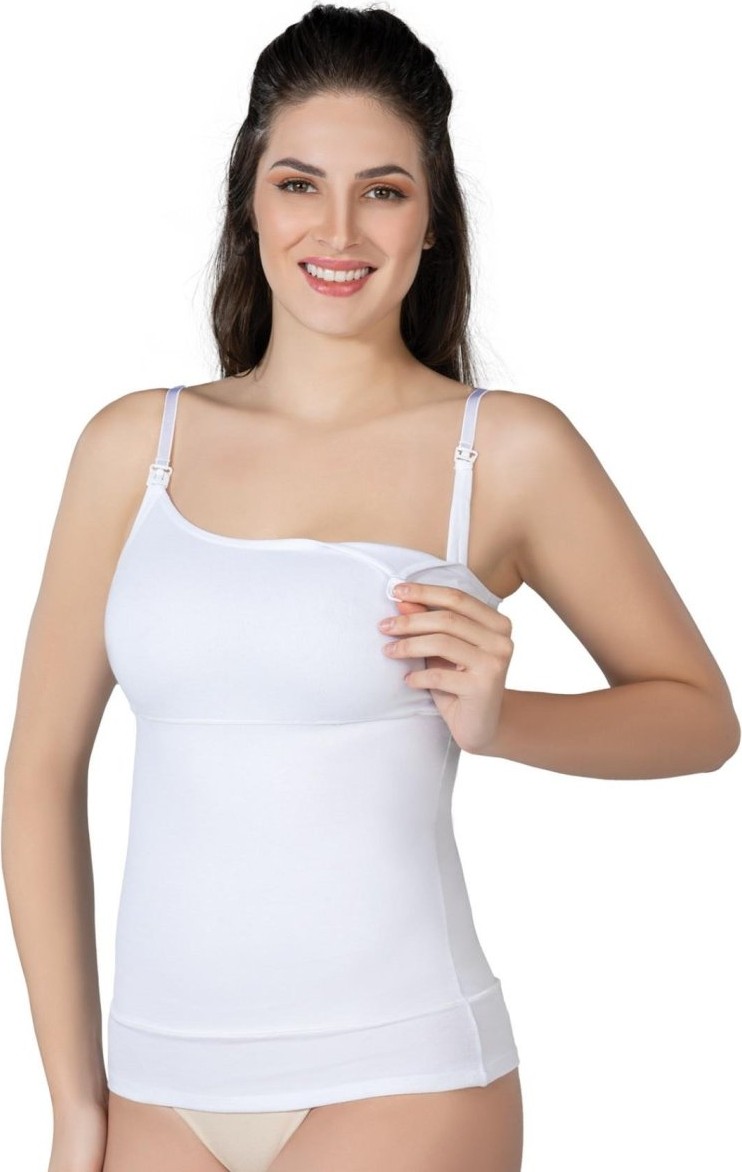 Melonika Beyaz 1402 Modal Cotton Emzirme Atlet Korse görsel 2