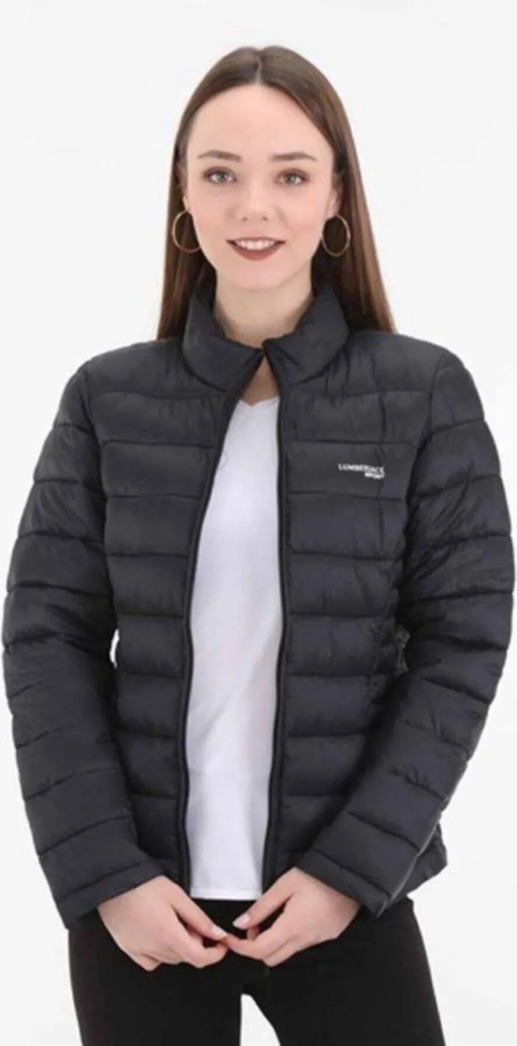 Lumberjack Kadın Mont Siyah 1W Basic Padded SN28 Uzun Kol Kapüşonlu Şişme Günlük Stil görsel 7