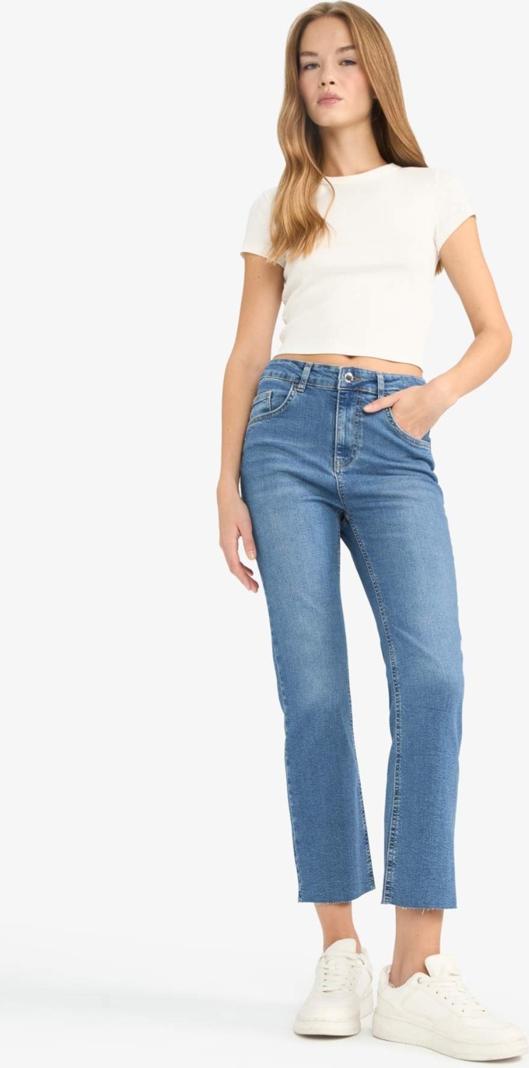 DeFacto Crop Flare Fit Düşük Bel Bilek Boy Jean Yıkamalı Pantolon G2217AX25WN