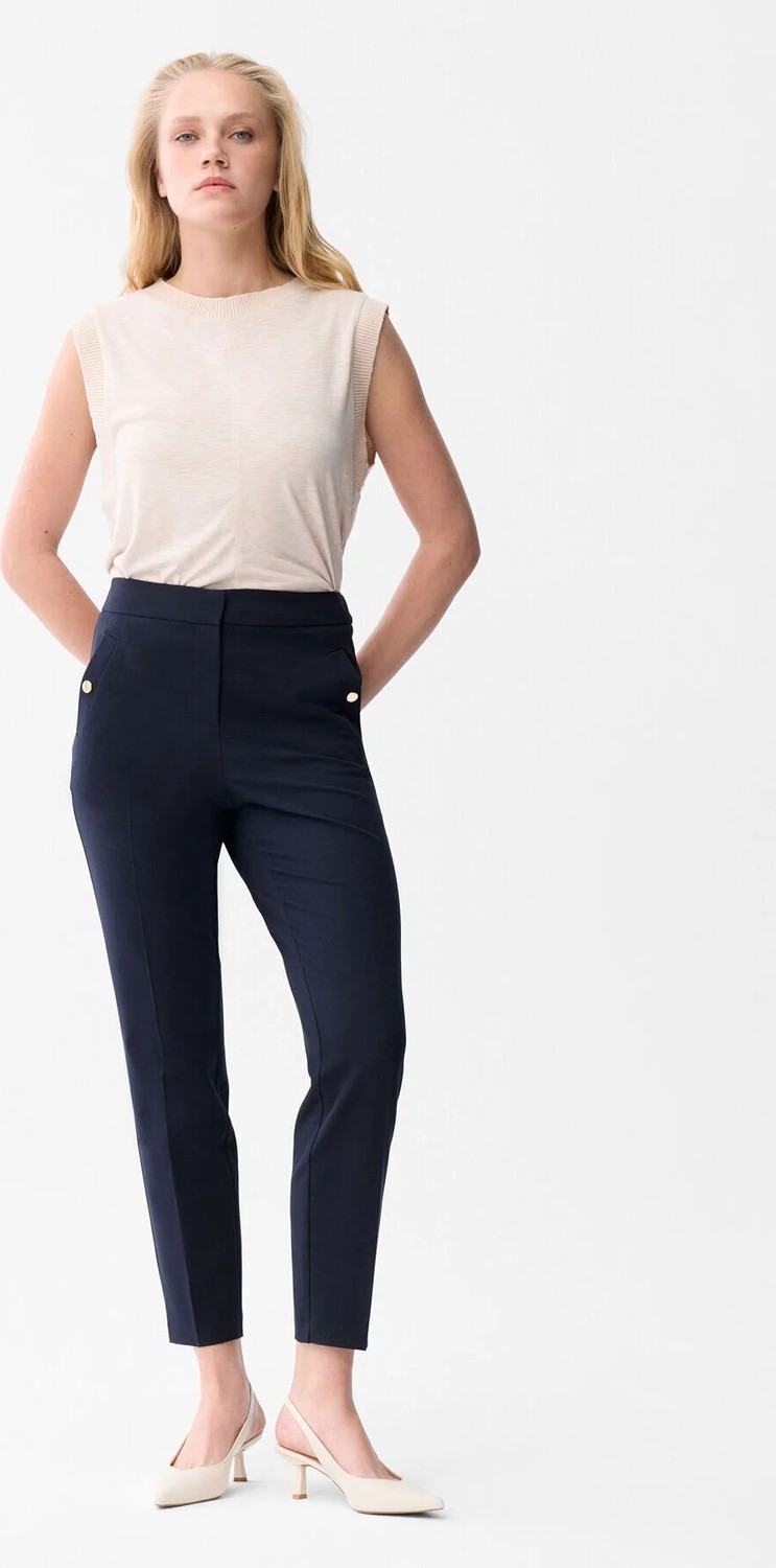 Love My Body Metal Çıtçıtlı Cepli Pantolon Siyah 153L9197002 görsel 6