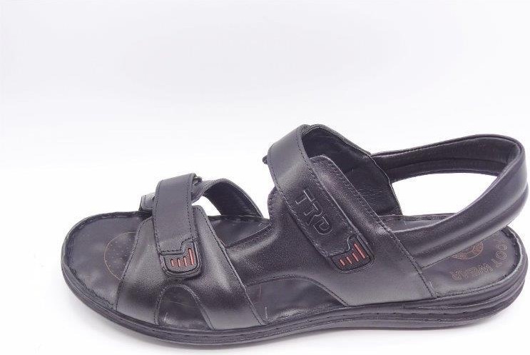 Güvener Büyük Numara Erkek Sandalet TRD186 Siyah görsel 2