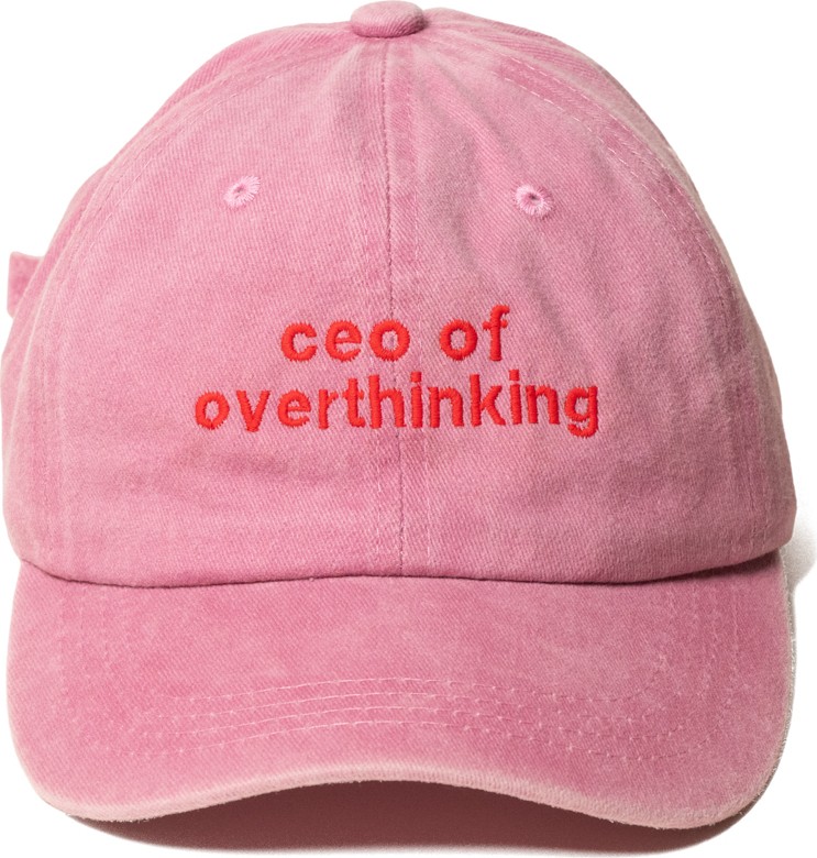 Nome Studio Nakışlı Şapka Pamuk Kumaşlı ve Yazı Nakışlı Şapka Ceo Of Overthinking Sloganlı Şapka Günlük Tarz görsel 5