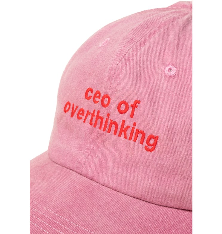 Nome Studio Nakışlı Şapka Pamuk Kumaşlı ve Yazı Nakışlı Şapka Ceo Of Overthinking Sloganlı Şapka Günlük Tarz görsel 8