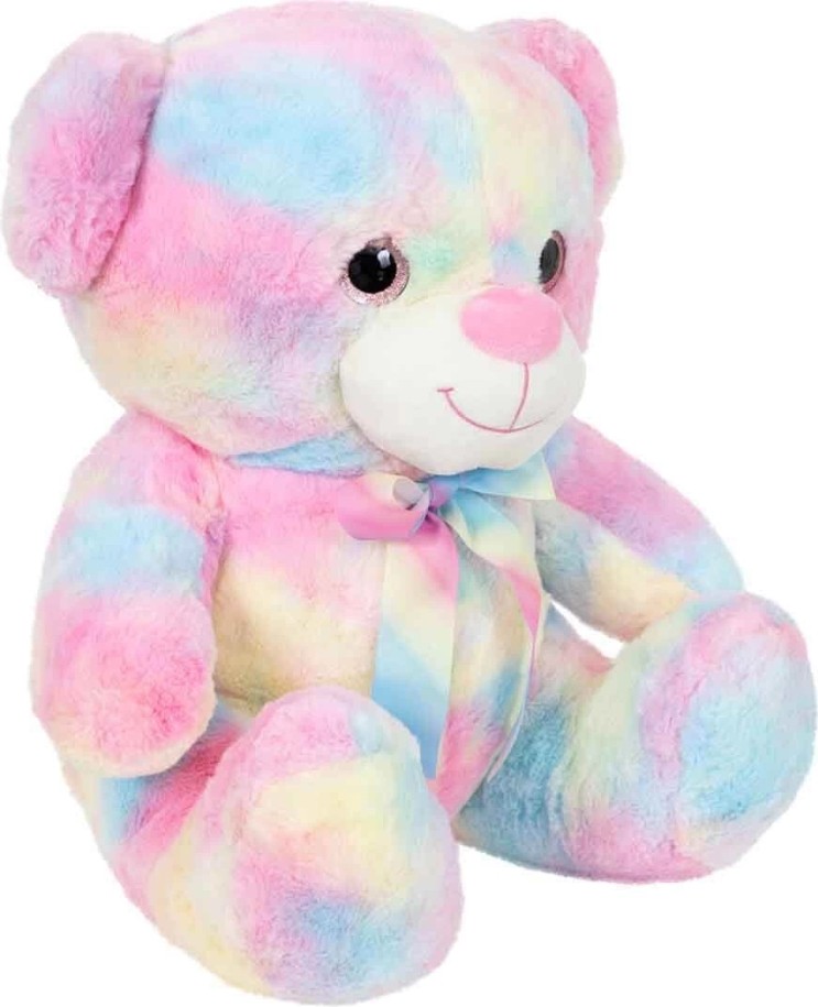 Akıllı Bayi Gökkuşağı Renkli Peluş Ayı 45 cm görsel 2