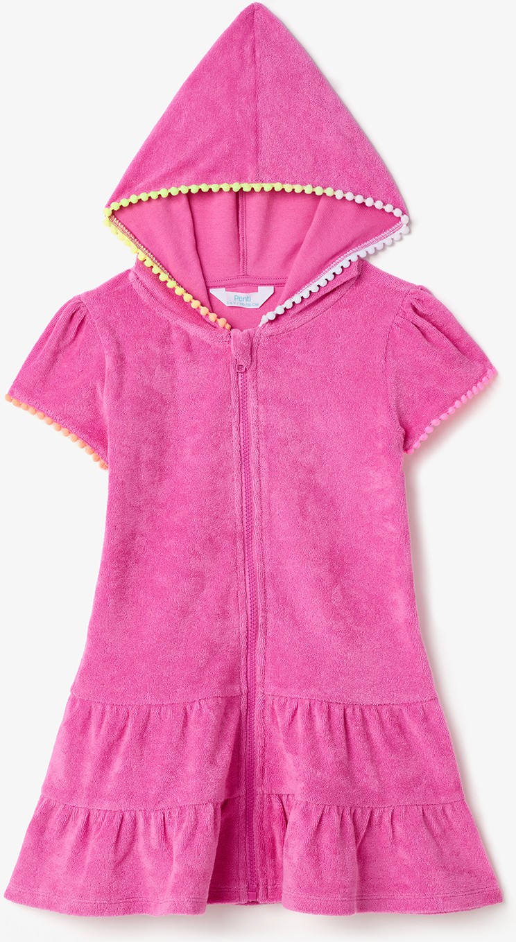 Penti Pembe Kız Çocuk Sweat Pastel Fermuarlı Havlu Kaftan