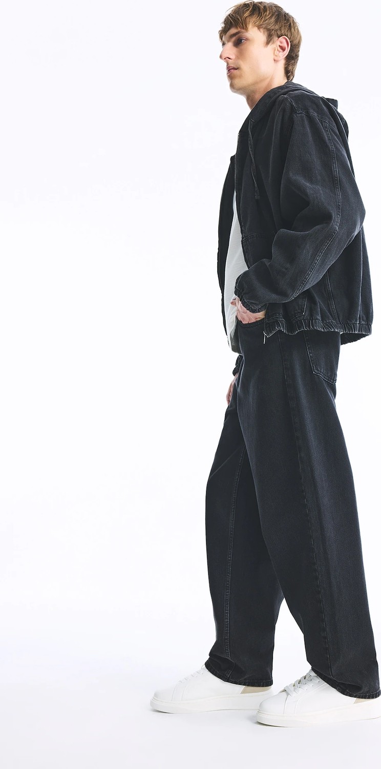 DeFacto %100 Pamuk Süper Baggy Fit Pantolon H1697AX26SP görsel 2