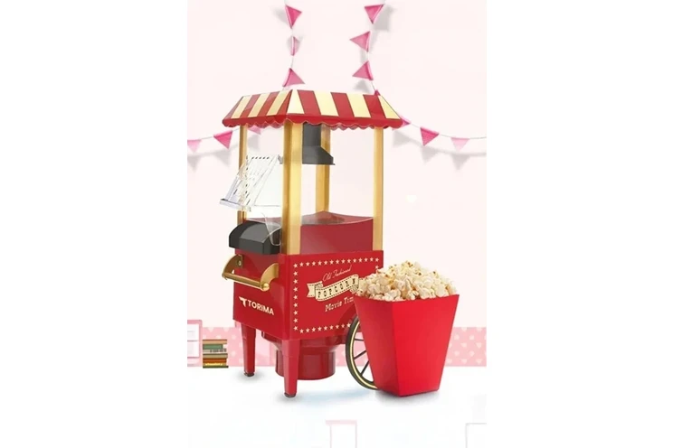 Resim Fırsatkolik Yağsız Mısır Patlatma Popcorn Makinesi Kırmızı 