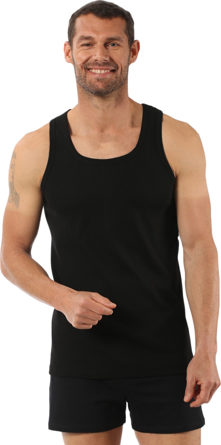 Özkan Underwear Özkan 0058 3'lü Paket Erkek %100 Pamuklu Ribana Esnek Rahat Sırtı Çapraz Sporcu Rambo Kalın Askılı Atlet görsel 8