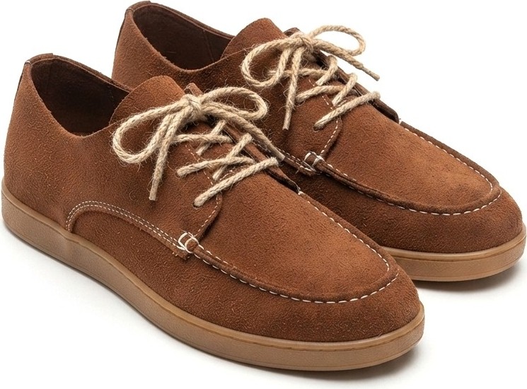 Zerenyus ZRK-X5X Premium Kahve Süet Bağcıklı Günlük Erkek Loafer görsel 2