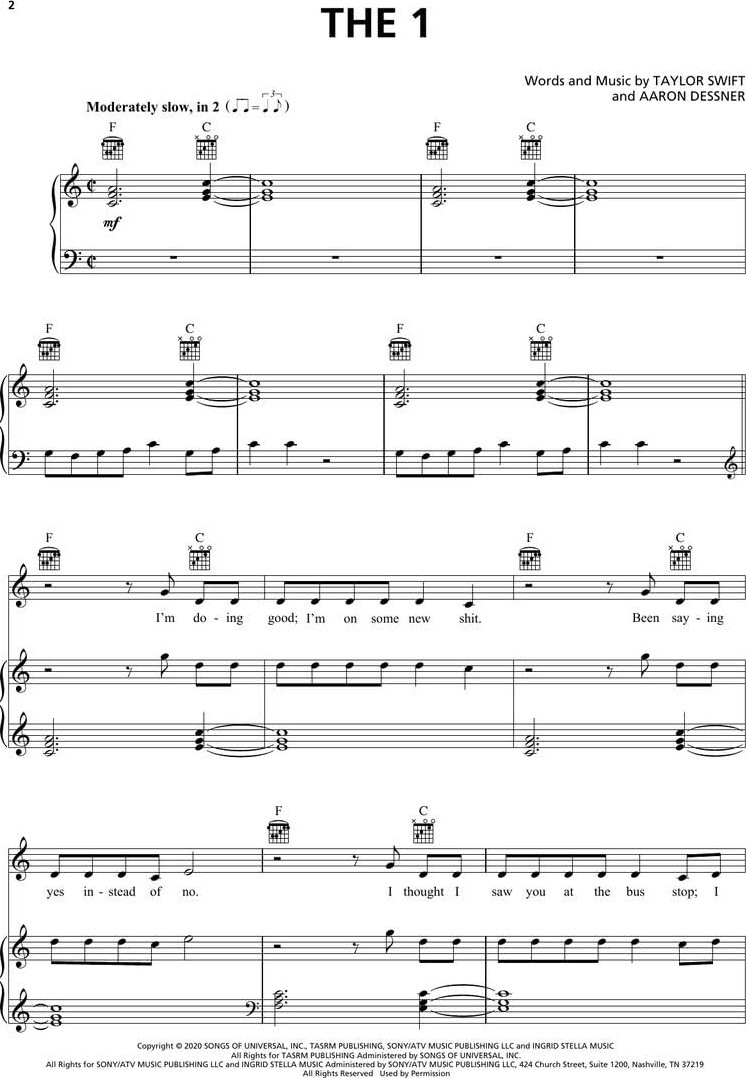 Brf Store Sidelyasell Taylor Swift - Folklore: Piano/vocal/guitar Songbook görsel 4