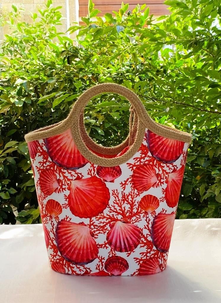 Çanta Tasarımcısı Plaj Bags Plaj Çantası Deniz Kabuğu görsel 2