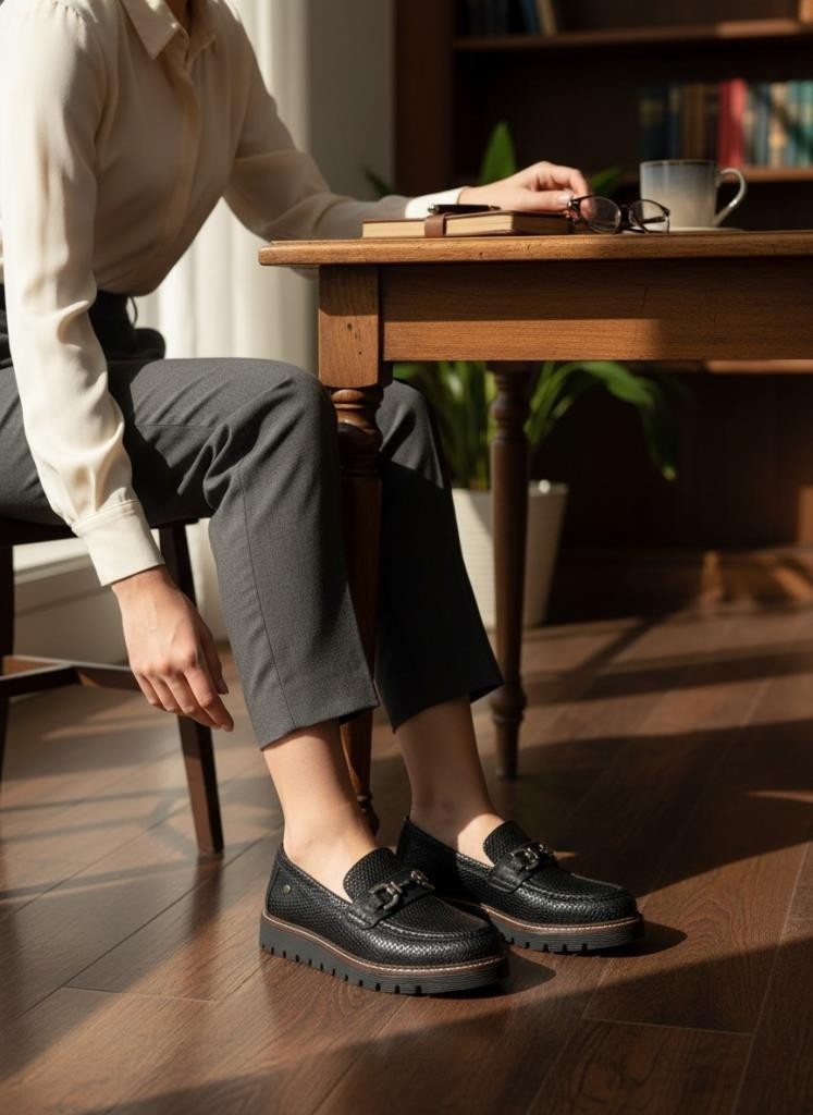 Mammamia 3240 Hakiki Deri Günlük Kadın Loafer Ayakkabı