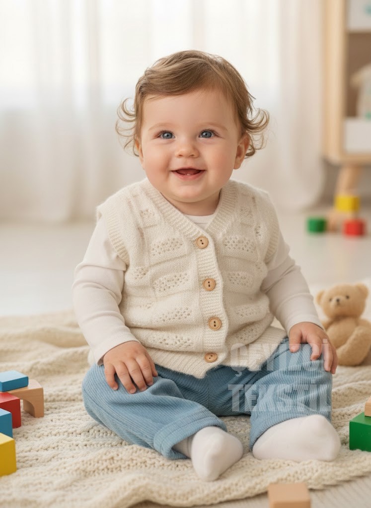 Belirtilmemiş Bebek Yeleği, Yumoş Bebek Yeleği Simsiz Yumuşacık Bebek Yeleği